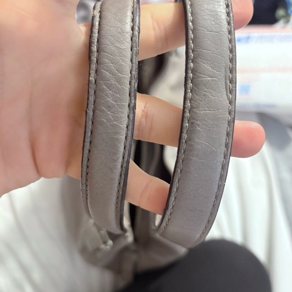 Coach Madison Maggie All Leather Hobo Style Shoulder Bag In Grey - Picture 6 of 16